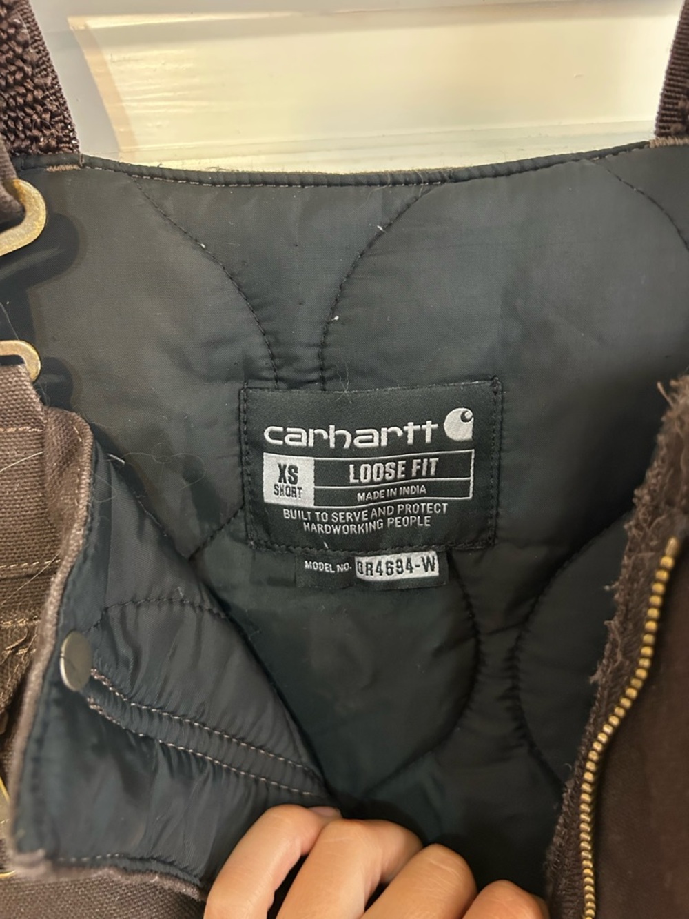 Women’s Carhartt Overalls Chocolate Brown - Picture 3 of 3